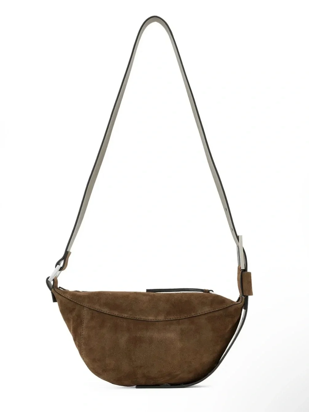 All Saints Brown Suede Crossbody Bag